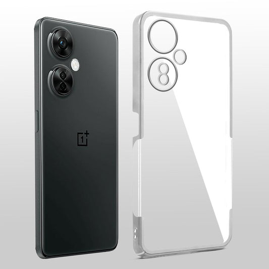 Crystal Clear Premium Case with Shiny Colorful Edges and Precise Cutouts for OnePlus Nord CE 3 Lite 5G