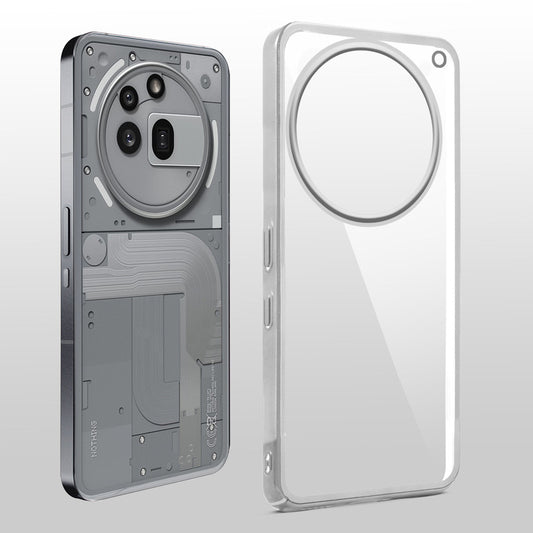 Crystal Clear Transparent Premium Shiny colorful Edges Hard Back Case For Nothing Phone 3A Pro 5G