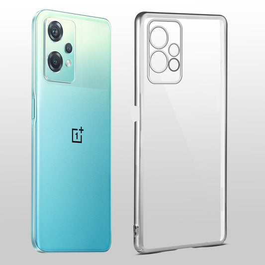 Crystal Clear Transparent Premium Shiny colorful Edges Hard Back Case For OnePlus Nord CE 2 Lite 5G