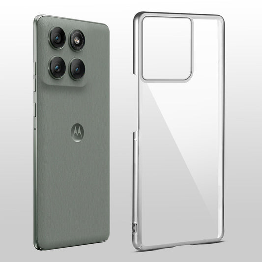 Crystal Clear Premium Case with Shiny Colorful Edges and Precise Cutouts for Motorola Moto Edge 60 Pro 5G