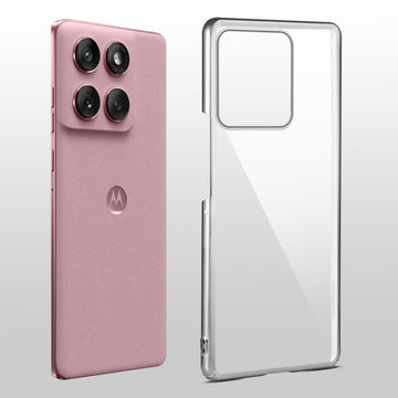 Crystal Clear Premium Case with Shiny Colorful Edges and Precise Cutouts for Motorola Moto Edge 60 5G