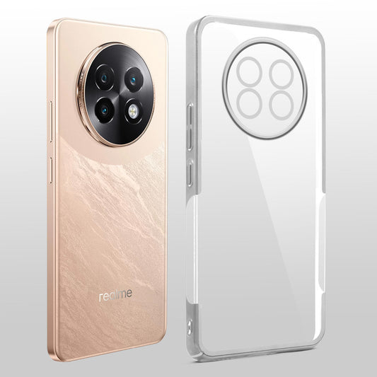 Crystal Clear Premium Case with Shiny Colorful Edges and Precise Cutouts for Realme 13 Plus 5G