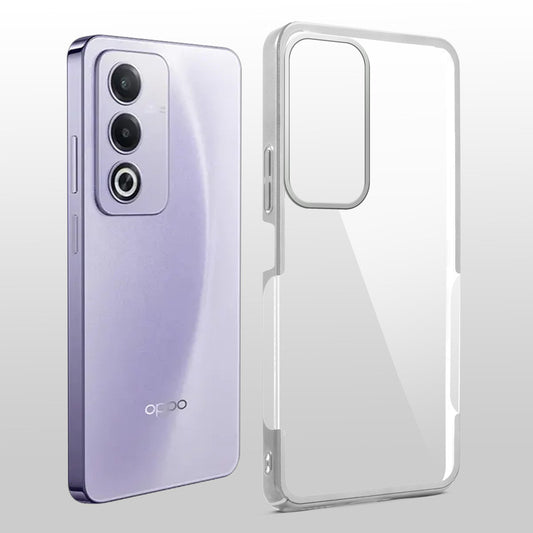 Crystal Clear Premium Case with Shiny Colorful Edges and Precise Cutouts for Oppo A3 Pro 5G