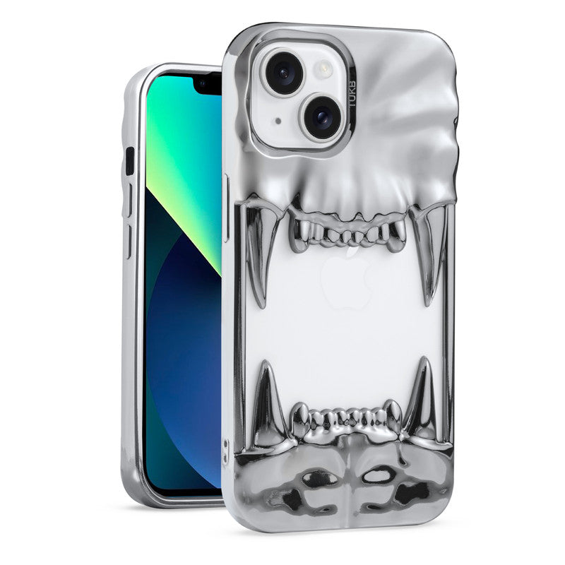 3D Tiger Fang Back Case for Apple iPhone 13, A Wild and Fearless Vibe