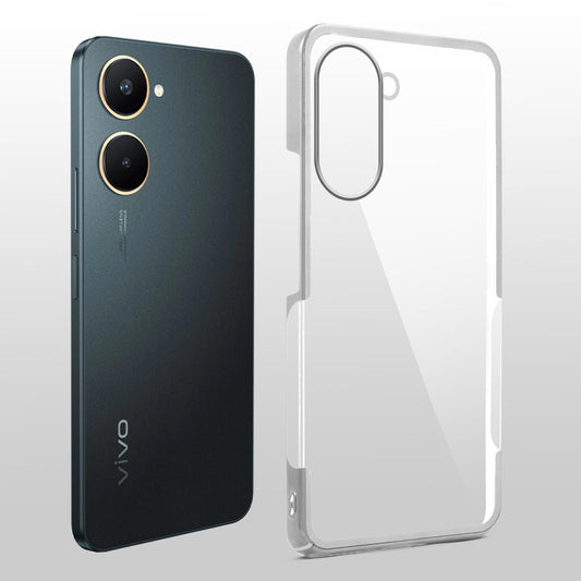 Crystal Clear Premium Case with Shiny Colorful Edges and Precise Cutouts for Vivo Y18