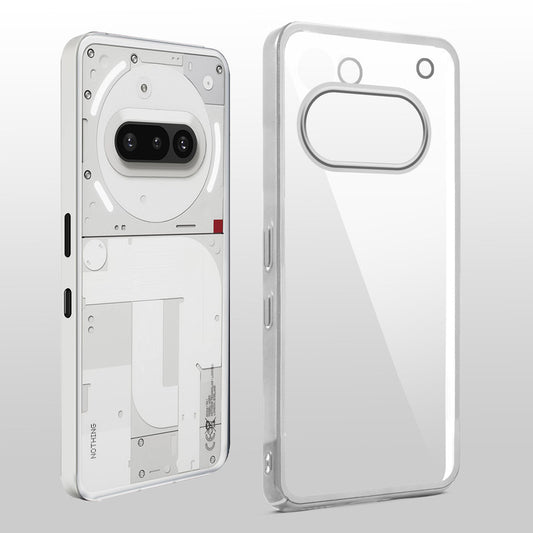 Crystal Clear Transparent Premium Shiny colorful Edges Hard Back Case For Nothing Phone 3A 5G