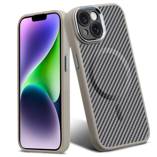 Premium Tech Weave Design With MagSafe Compatible Back Case For Apple iPhone 14 Plus