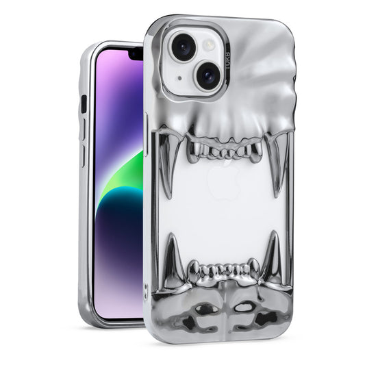 3D Tiger Fang Back Case for Apple iPhone 14 Plus, A Wild and Fearless Vibe