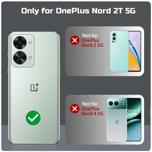 Crystal Clear Transparent Premium Shiny colorful Edges Hard Back Case For OnePlus Nord 2T 5G
