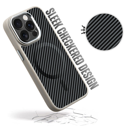 Premium Tech Weave Design With MagSafe Compatible Back Case For Apple iPhone 15 Pro