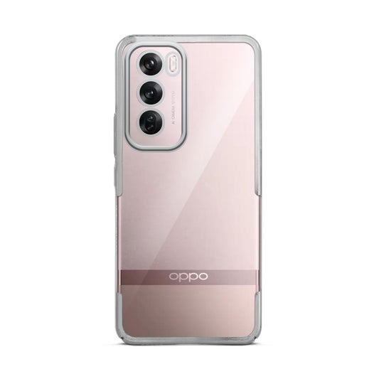 Crystal Clear Premium Case with Shiny Colorful Edges and Precise Cutouts for Oppo Reno 12 Pro 5G