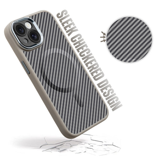 Premium Tech Weave Design With MagSafe Compatible Back Case For Apple iPhone 15