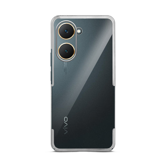 Crystal Clear Premium Case with Shiny Colorful Edges and Precise Cutouts for Vivo Y18