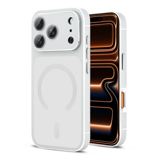Matte Shine Silver Line Wireless Charging Support Back Cover Case For  Apple iPhone 17 Pro