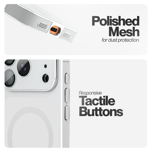 Matte Shine Silver Line Wireless Charging Support Back Cover Case For  Apple iPhone 17 Pro