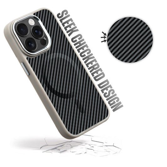 Premium Tech Weave Design With MagSafe Compatible Back Case For Apple iPhone 15 Pro Max