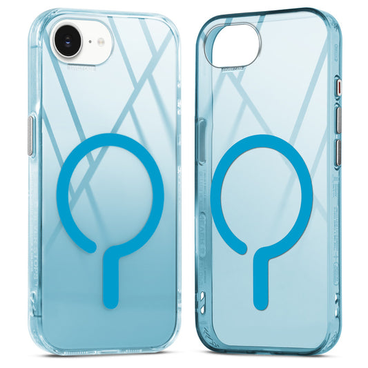 360° Air-Cushioned Protection Back Case For Apple iPhone 16e Jelly Transparent MagSafe Compatible with Metal Finish Buttons