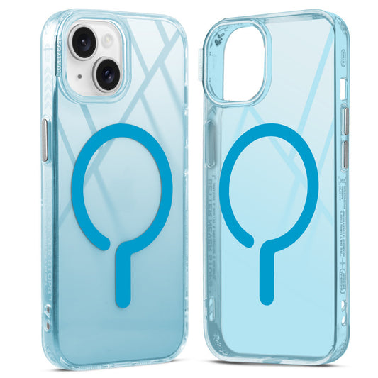 360° Air-Cushioned Protection Back Case For Apple iPhone 13 Jelly Transparent MagSafe Compatible with Metal Finish Buttons