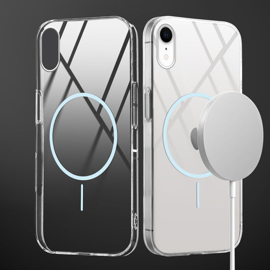 Crystal Clear Transparent Hard Back Anti-Yellowing with MagSafe Compatibility Phone Case For Apple iPhone XR