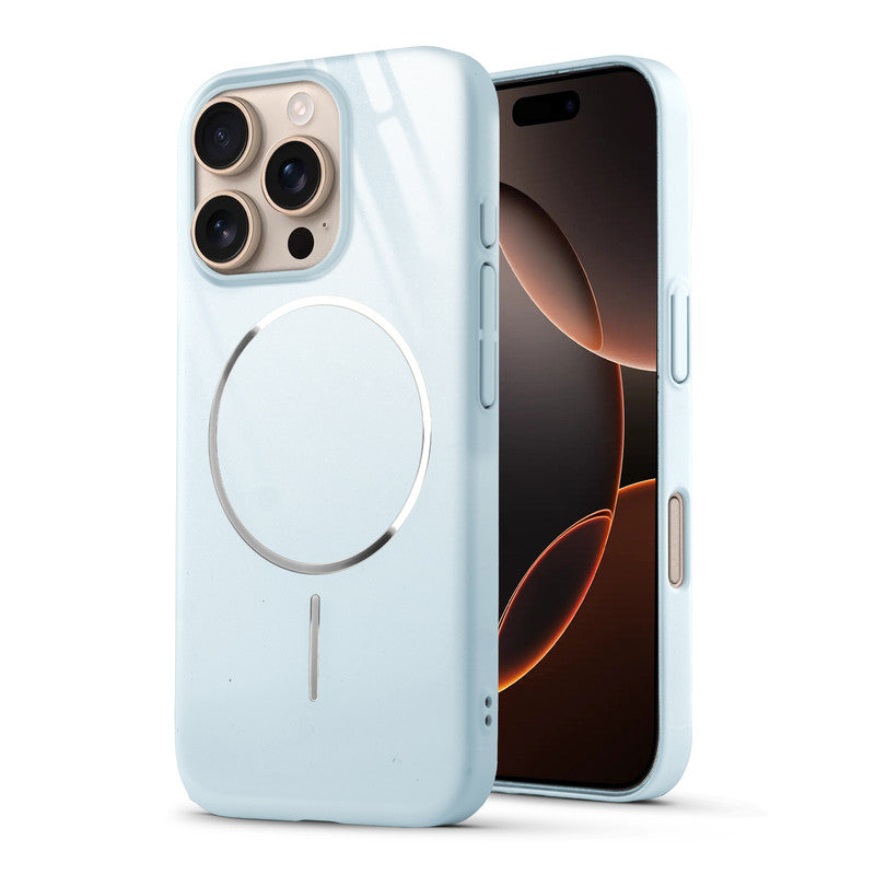 Smooth & Shiny Glossy Hard Back Cover Case For Apple iPhone 16 Pro With Wireless Charging Support Support