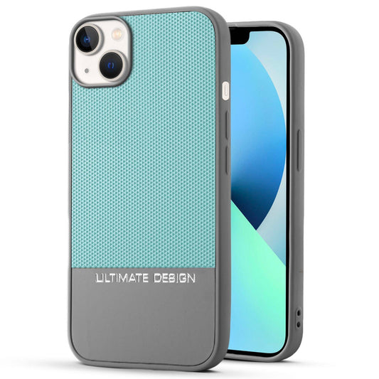 Two-Tone Back Cover with Pyramid Texture & Vegan Leather Finish for Apple iPhone 13 - Where Style Meets Function