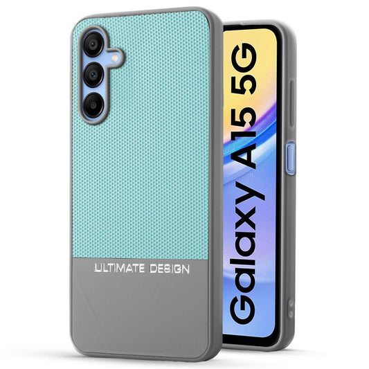 Two-Tone Back Cover with Pyramid Texture & Vegan Leather Finish for Samsung A15 5G - Where Style Meets Function