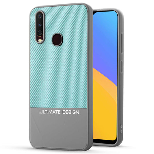Two-Tone Back Cover with Pyramid Texture & Vegan Leather Finish for Vivo Y12 - Where Style Meets Function