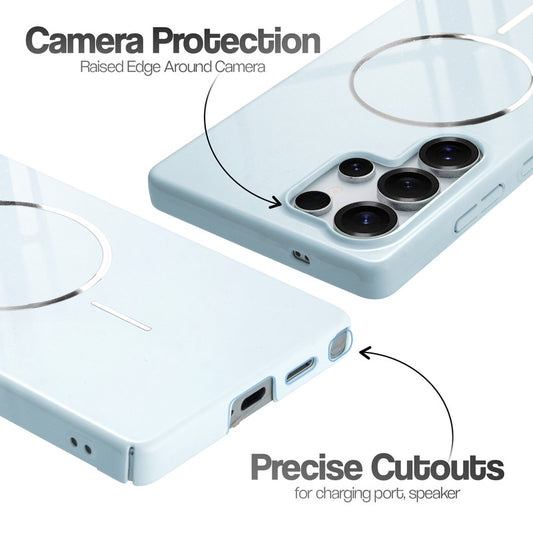 Smooth & Shiny Glossy Hard Back Cover Case For Samsung S25 Ultra 5G With Magsafe Support