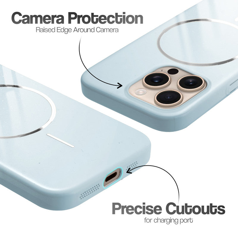 Smooth & Shiny Glossy Hard Back Cover Case For Apple iPhone 16 Pro With Wireless Charging Support Support