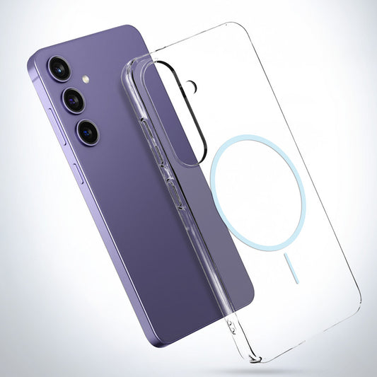 Crystal Clear Transparent Hard Back Anti-Yellowing with MagSafe Compatibility Phone Case For Samsung S24 5G