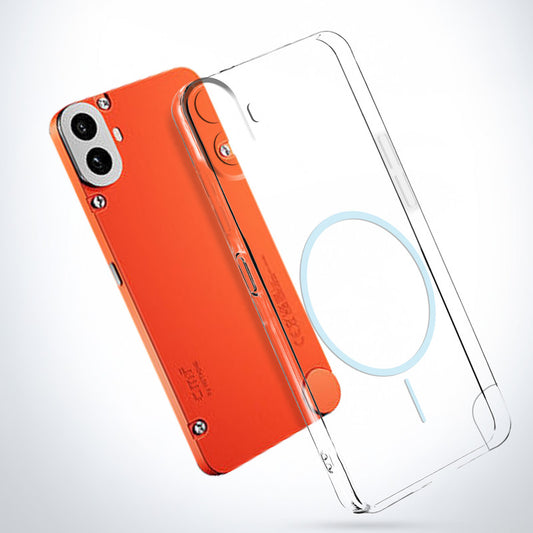 Crystal Clear Transparent Hard Back Anti-Yellowing with MagSafe Compatibility Phone Case For CMF Nothing Phone 1