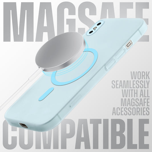 Sleek Frosted Matte Hard Back Cover With MagSafe Compatible Back Case for Apple iPhone XS Max
