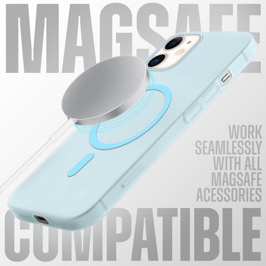 Sleek Frosted Matte Hard Back Cover With MagSafe Compatible Back Case for Apple iPhone 12