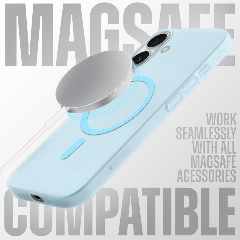 Frosted Slim Wireless Charging Support Case For Apple iPhone 16 Plus