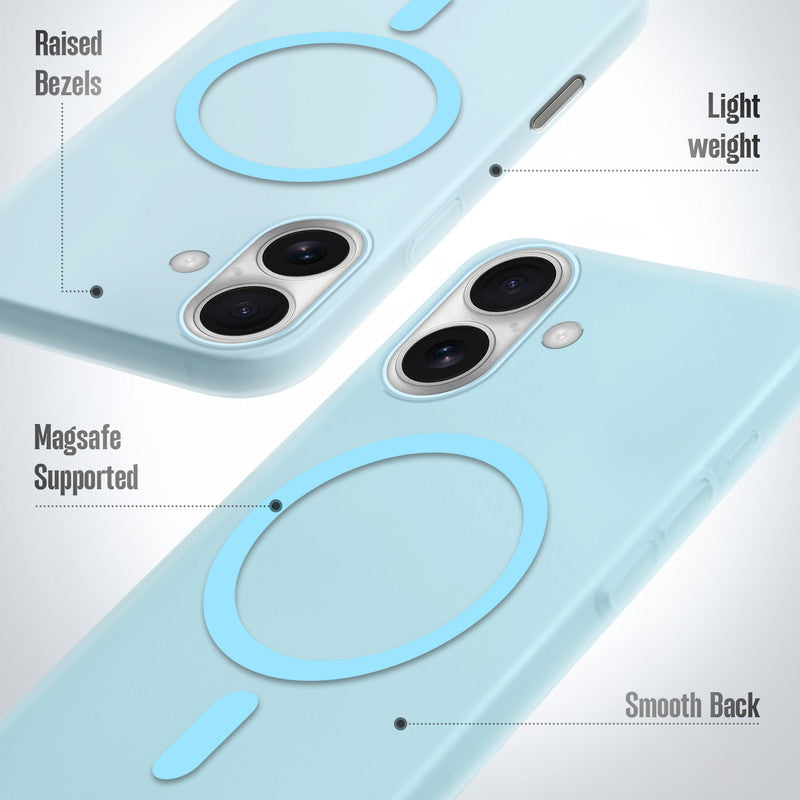 Frosted Slim Wireless Charging Support Case For Apple iPhone 16 Plus