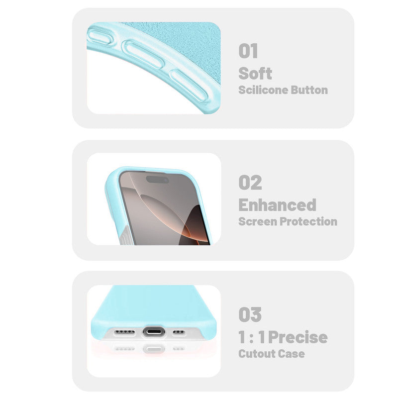 Smooth Touch Soft Silicone Back Case for Apple iPhone 16 Pro with Camera Protection for a Sleek and Stylish Look