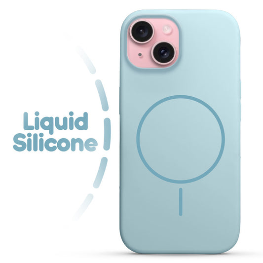 Cloud Feel Silicone Case for Apple iPhone 15 – Supports Wireless Charging