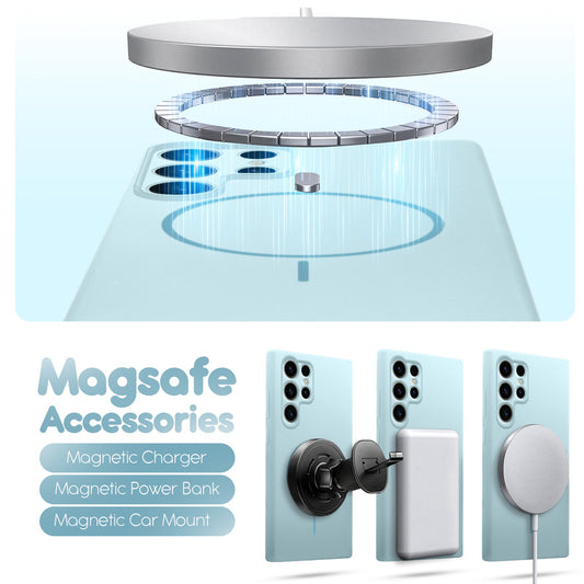 Cloud Feel Silicone Case for Samsung S24 Ultra 5G – Supports Wireless Charging