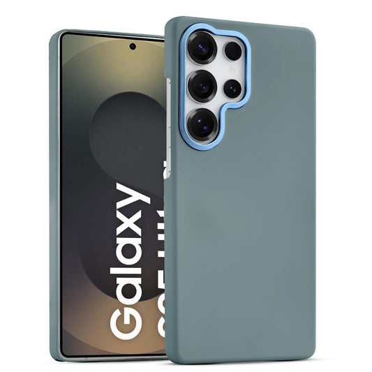 Stone Like Matte Finish Back Case for Samsung S25 Ultra 5G , Detachable Camera Ring