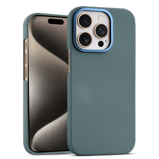 Stone Like Matte Finish Back Case for Apple iPhone 15 Pro Max , Detachable Camera Ring