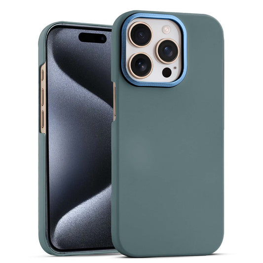 Stone Like Matte Finish Back Case for Apple iPhone 15 Pro , Detachable Camera Ring