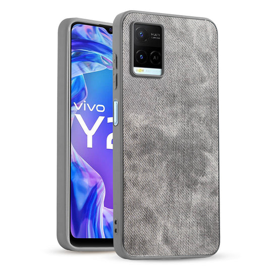 Classic Denim Finish Back Case for Vivo Y21 2021
