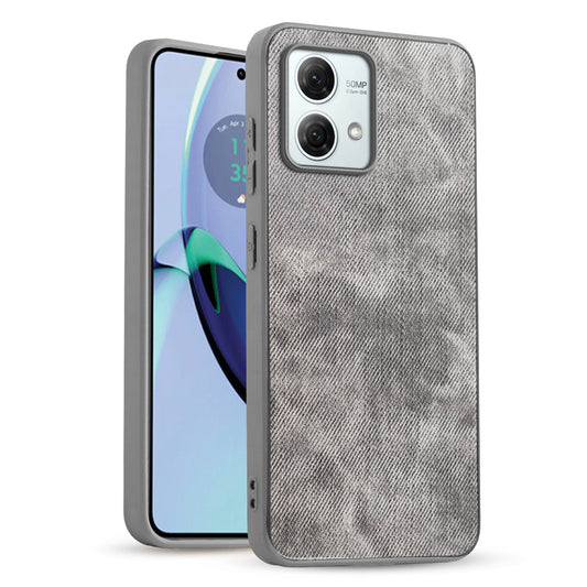 Classic Denim Finish Back Case for Motorola Moto G84 5G with Raised Camera Edges & Micro-Fiber Lining