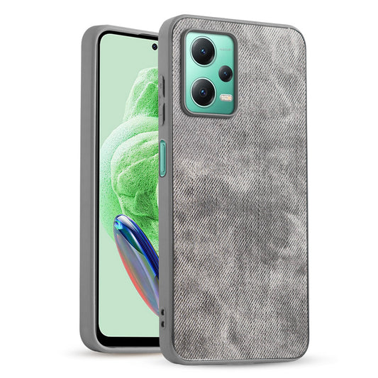 Denim Jeans Cloth Back Cover Case for Redmi Note 12 5G