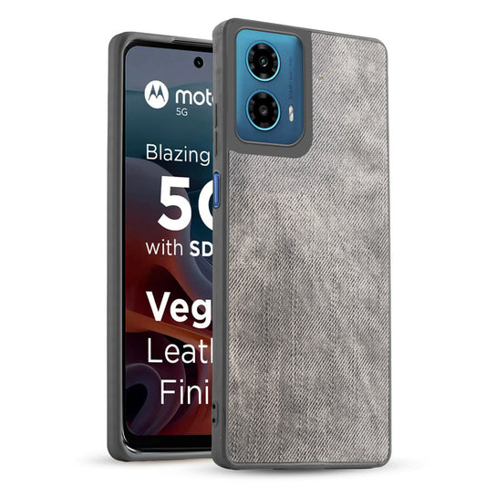 Classic Denim Finish Back Case for Motorola Moto G34 5G