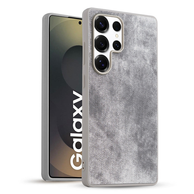 Classic Denim Finish Back Case for Samsung S25 Ultra 5G with Raised Camera Edges & Micro-Fiber Lining