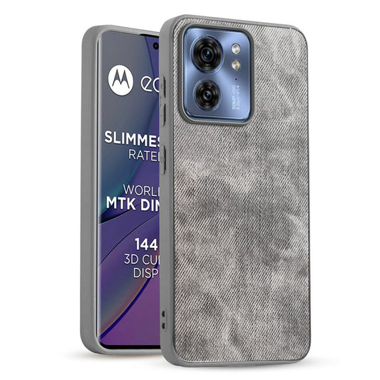 Classic Denim Finish Back Case for Motorola Moto Edge 40 5G