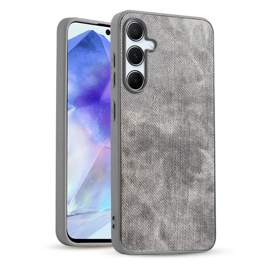 Classic Denim Finish Back Case for Samsung A55 5G with Raised Camera Edges & Micro-Fiber Lining