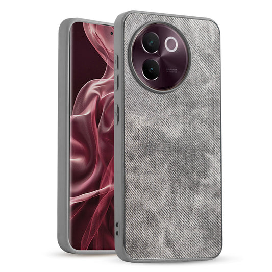 Classic Denim Finish Back Case for Vivo V30e 5G with Raised Camera Edges & Micro-Fiber Lining