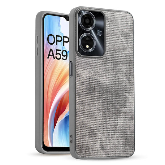 Classic Denim Finish Back Case for Oppo A59 5G